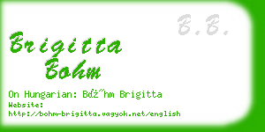 brigitta bohm business card